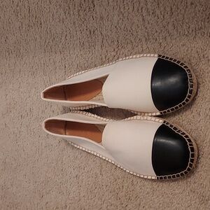 J. Crew Cream and Black Espadrilles Nwot SIZE,9.5